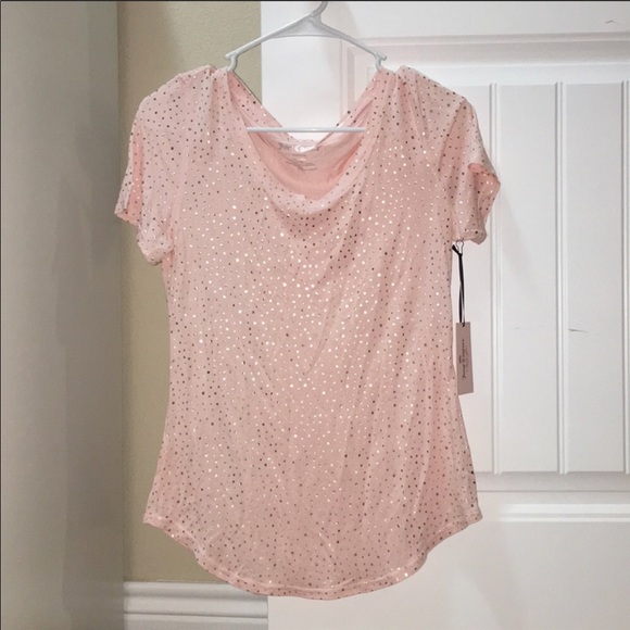 Rose Gold Dotted T-shirt - Picture 1 of 3